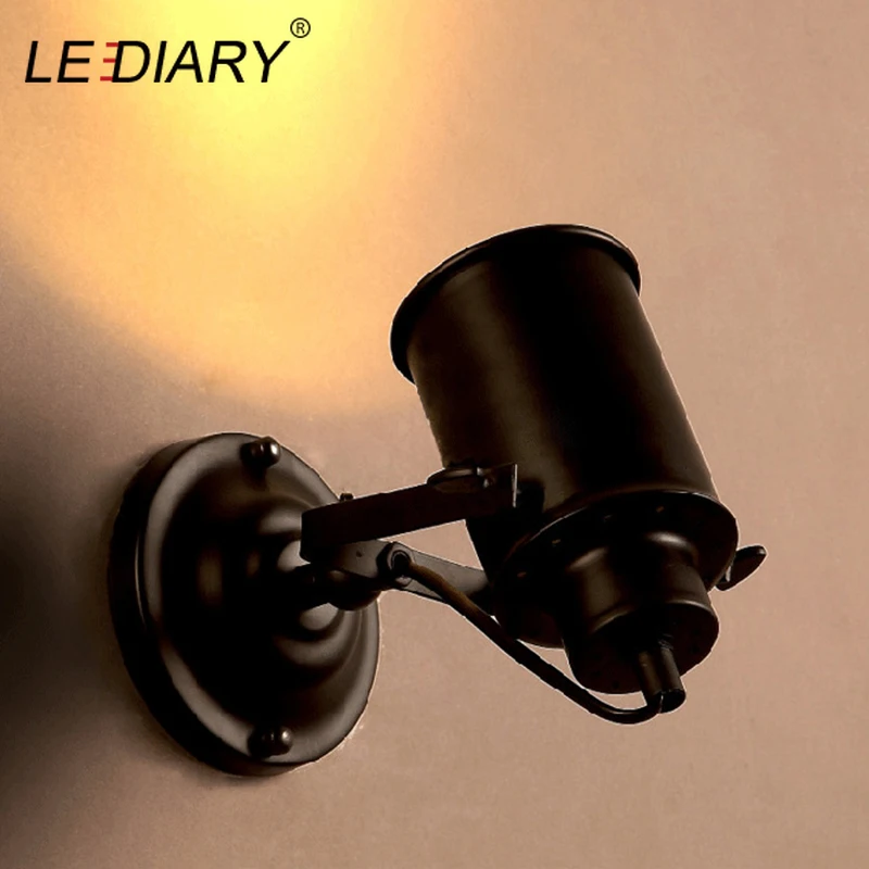 LEDIARY Лофт антикварный Точечный светильник настенный американский Ретро Железный