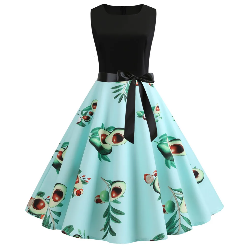 2019 Сексуальные вечерние платья Хепберн в стиле ретро с принтом 50s 60s Pin Up рокабилли