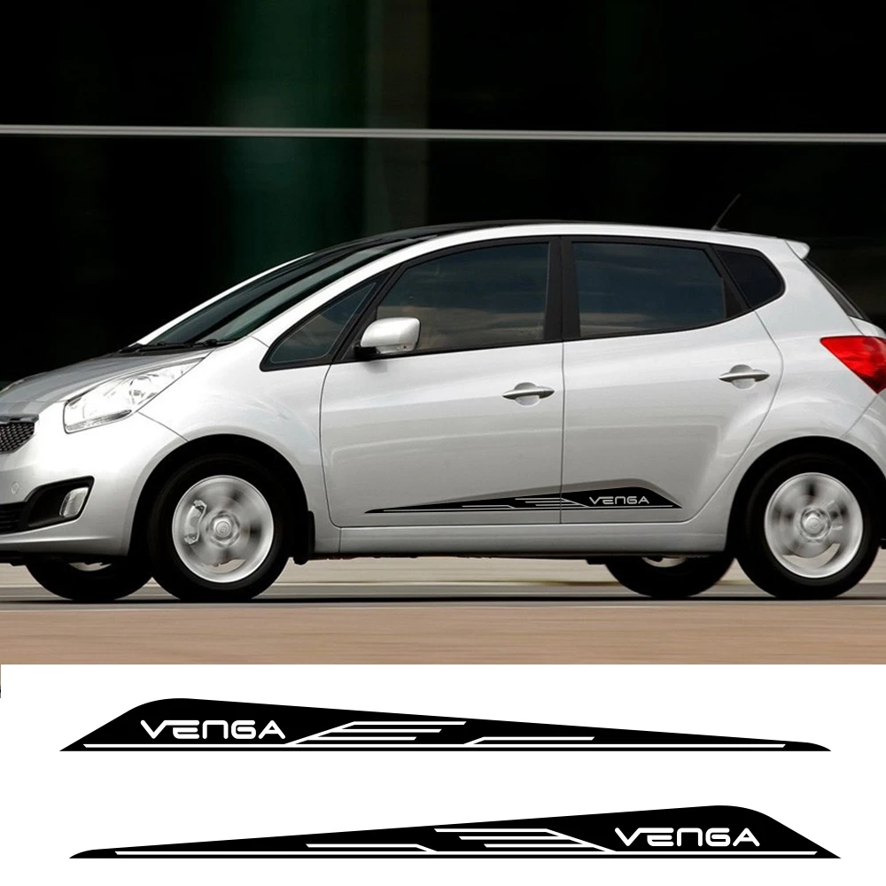 

2Pcs Car Door Side Stickers For KIA Venga 2010-2020 Racing Sport Styling DIY Decoration Auto Accessories Vinyl Film Decals