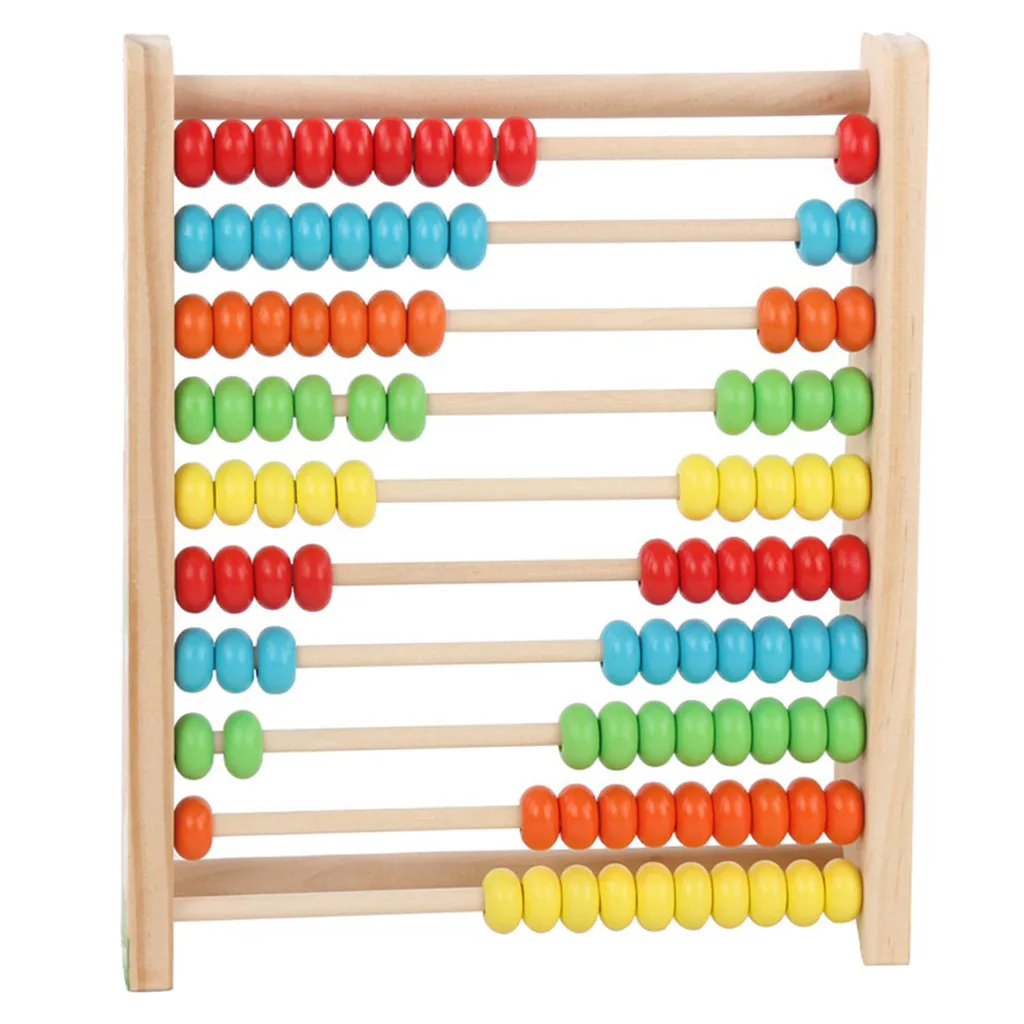 

Wooden Toys For Children Boys Kids Intellectual Developmental Toy Brightly-Colored Wooden 100 Beads For Kids Math Calculation