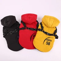 winter warm pet clothes puppy outfit vest with harness jacket coat for small medium large dog clothes for chihuahua apparel dbdz
