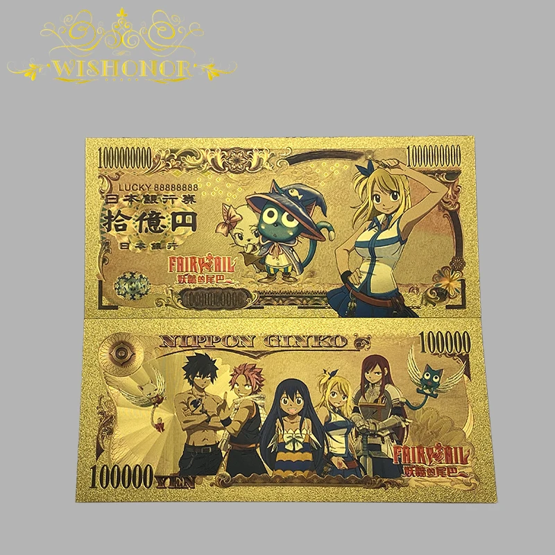 Japanese Yen Popular Anime Hot Role Color Print Gold Foil 24K Plastic Card | Дом и сад