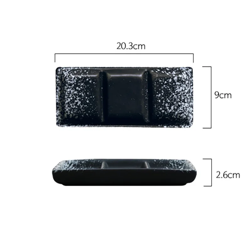 

FANCITY Three-piece disc, creative set snack plate, snack saucer, hotel general multi-functional ceramic dish.