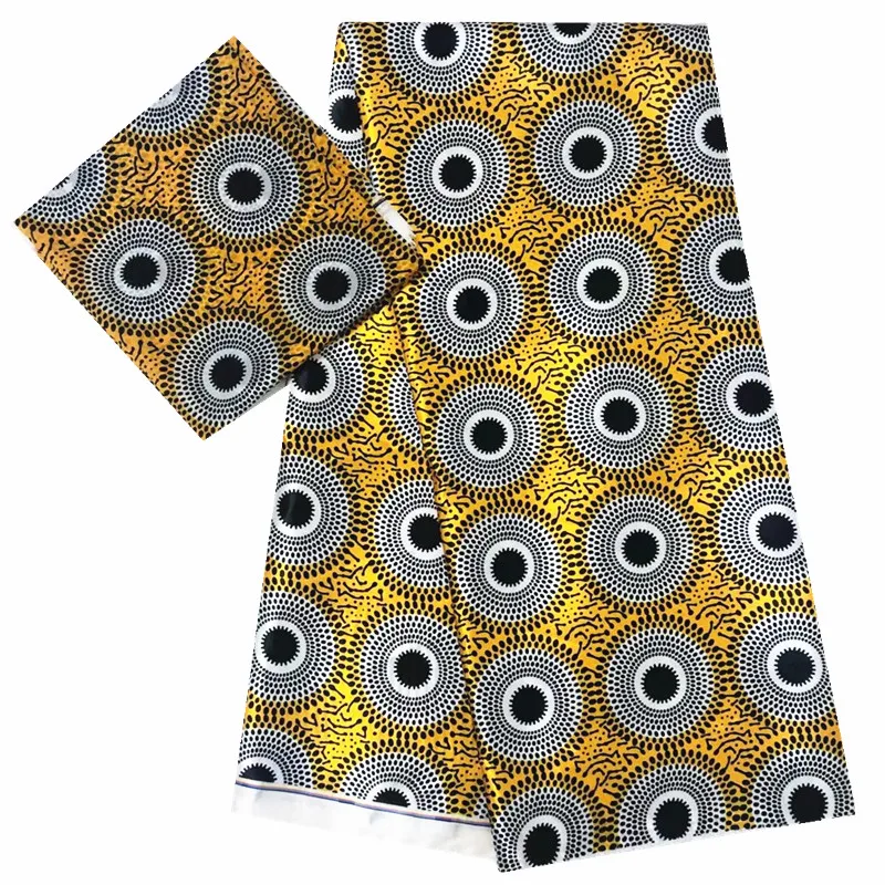 4 ярда audel ткань + 2 шифон имитация шелка цифровой печати Анкара Африканский Воск