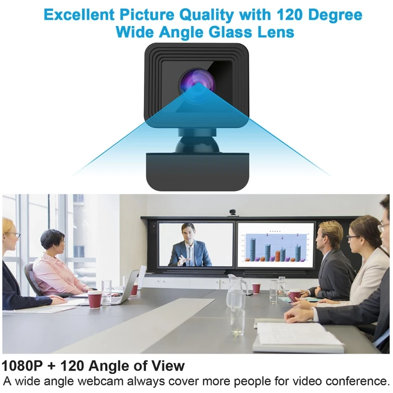 

2022 New High Definition Webcam 1080P Streaming Web Camera Widescreen USB Computer Cam