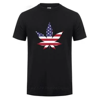 usa american flag weed leaf hemp leaves patriotic pot funny t shirt for man woman summer short sleeve o neck cotton t shirt tee
