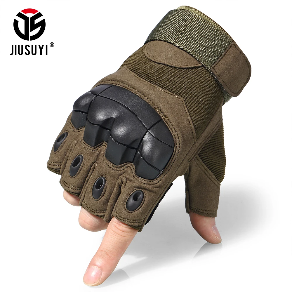 Тактические рабочие перчатки без пальцев армейские военные боевые Пейнтбольные