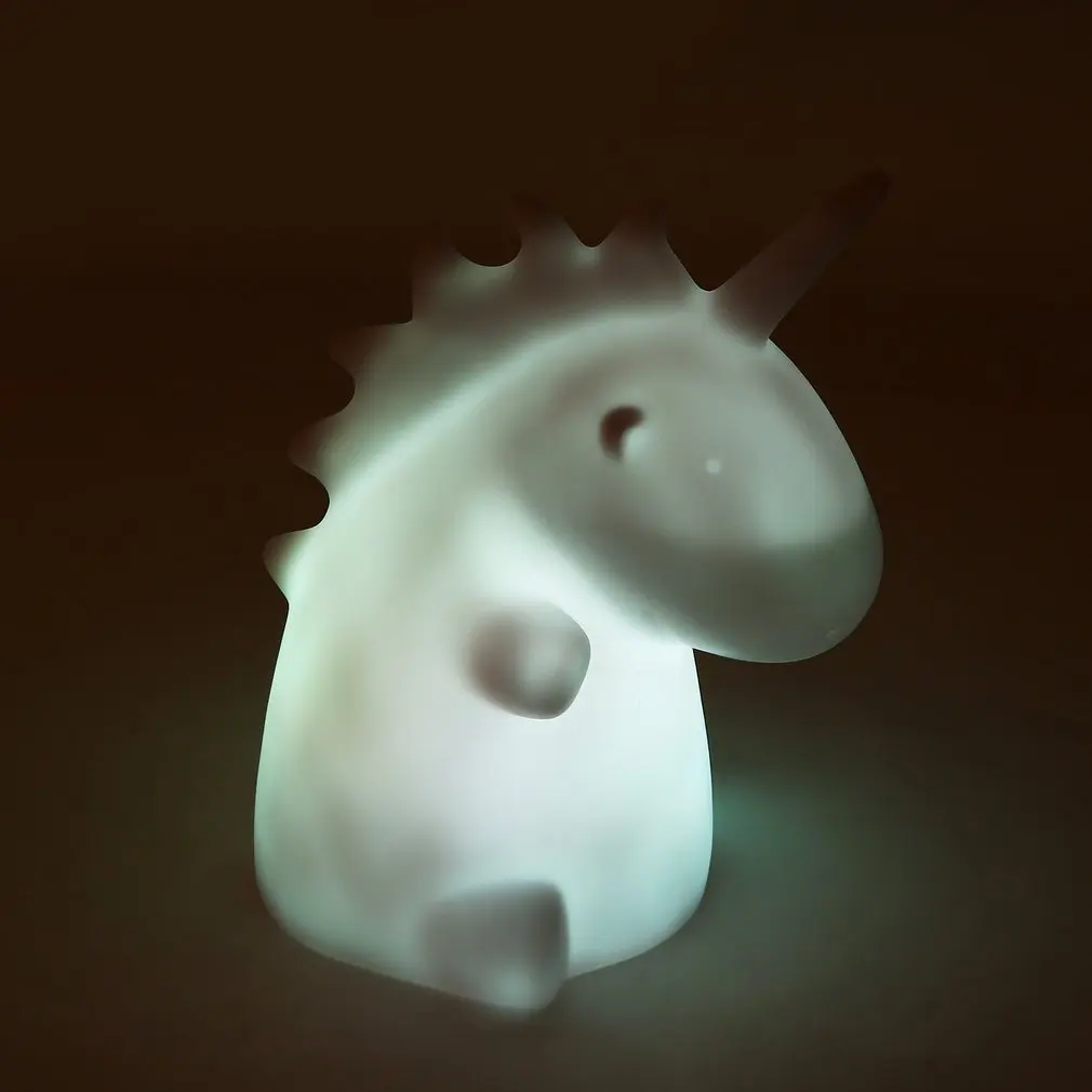 Ночной светильник в виде единорога креативная светодиодная Ночная лампа