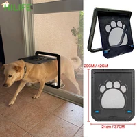 easy install pet door fashion pretty garden new safe enter freely window gate house outdoor dogs cats lockable magnetic screen