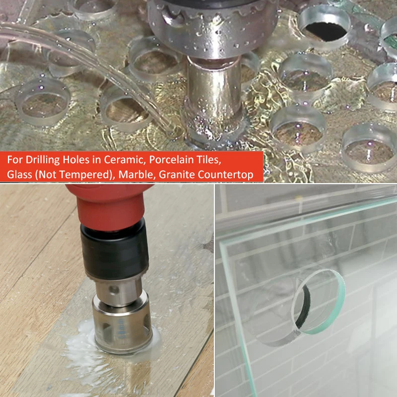

1PC Diamond Drill Bit Tile Marble Glass Ceramic Stone Hole Saw Drilling Bits for Power Tools 4mm - 80mm