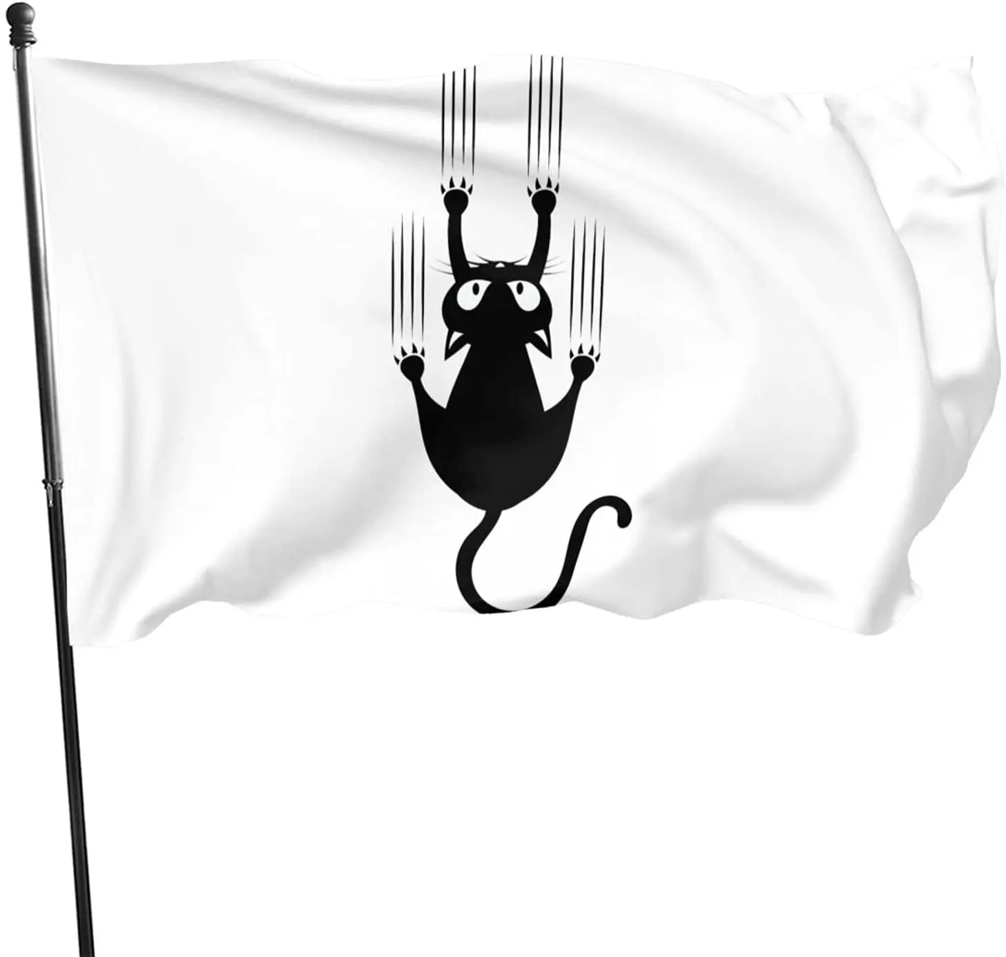 

Мультяшные Черные кошачьи когтеточные настенные флаги 3x5 футов для комнаты, парней, подростков, колледжа, детской комнаты и улицы