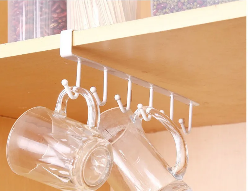 

Kitchen Cabinets Storage Rack Cupboard Hanging Hook With 6 Hooks Hanger Chest Storage Organizer Holder Kitchen Hanging Tool