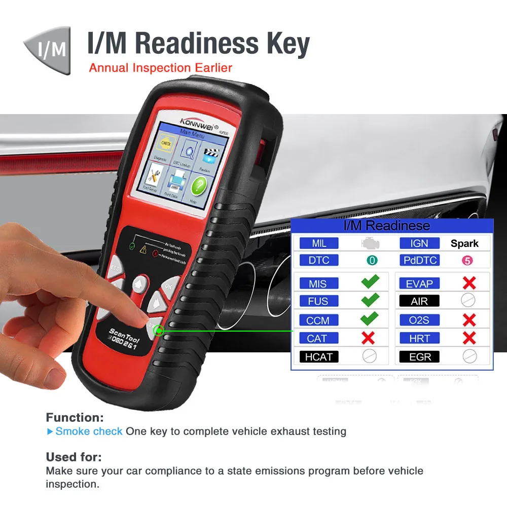KONNWEI KW830 OBD2 Auto Diagnostic Scanner Battery Tester Universal OBD Engine Code Reader |