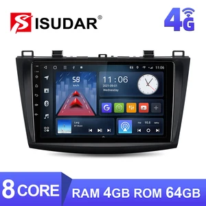 Автомобильный радиоприемник ISUDAR T68 Android для Mazda 3 2010 2011 2012 2013 Автомобильный мультимедийный плеер GPS автомобильная стереосистема камера USB no 2 Din