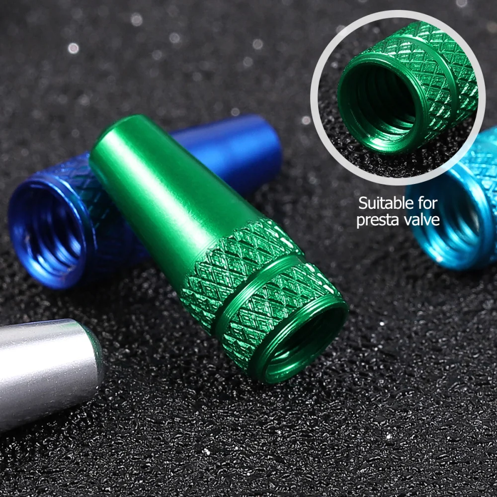

LIOOBO 20pcs Presta Cap Anodized Machined Aluminum Alloy French Style Bike Tire Caps Dust Covers