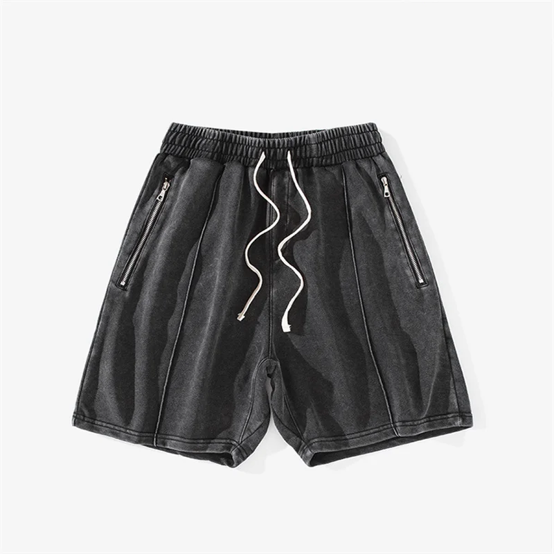 

Rainbow Touches Mens Vintage French Terry Acid Wash Shorts