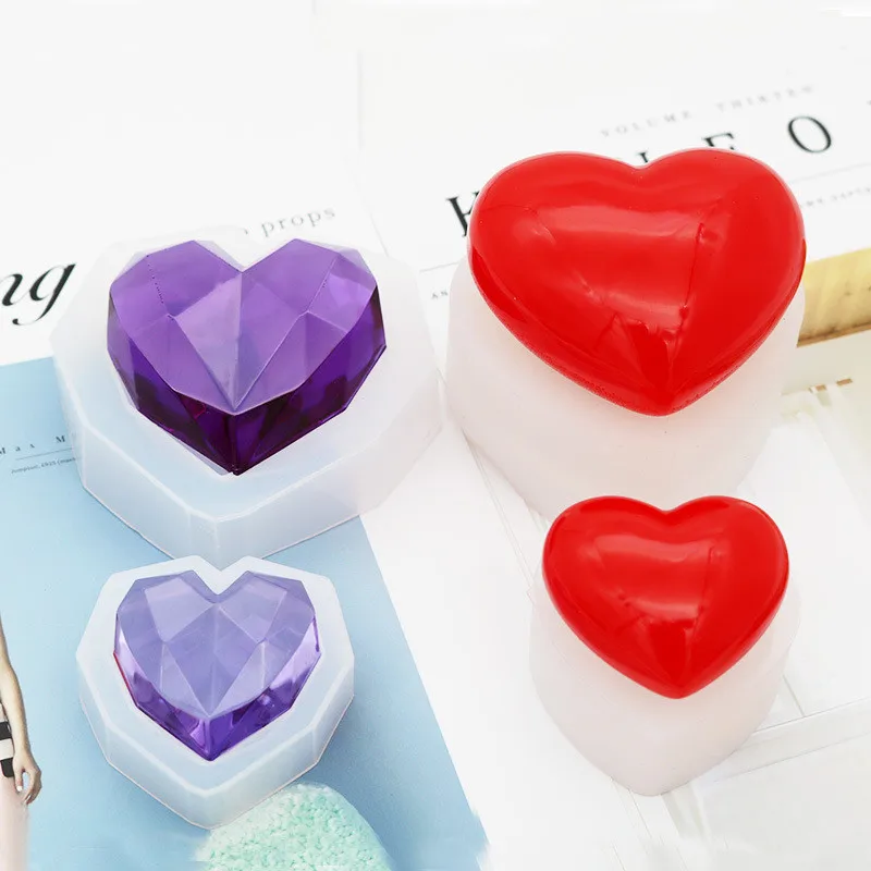 3D Алмазное сердце десерт торт силиконовая форма мусс выпечка кондитерское