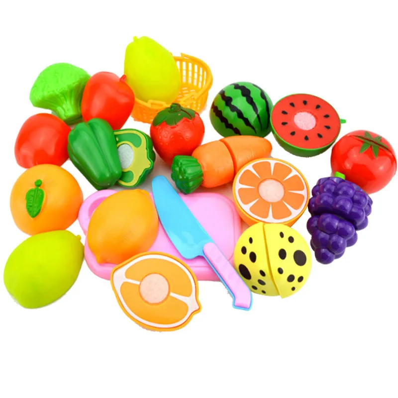 

23-piece Set of Fruit Cutting Music Kitchen Simulation Play House Game Children's Educational Toys Fruit Vegetable Birthday Gift