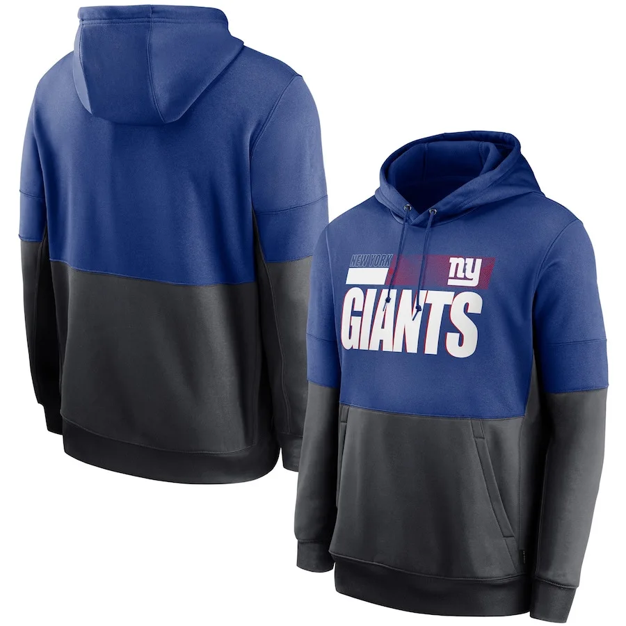 

New York Men Sweatshirt Giants Sideline Impact Lockup Spring Autumn Pullover Hood American football Casual Hood Patchwork Hoodie