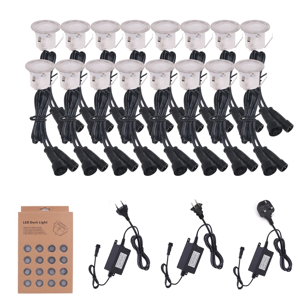 1 16 шт. светодиодный светильник на палубе водонепроницаемый IP67 12 в подземный