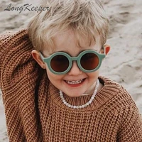 longkeeper children round sunglasses vintage cute girls boys eyewear outdoor kids shades uv400 retro baby sun glasses