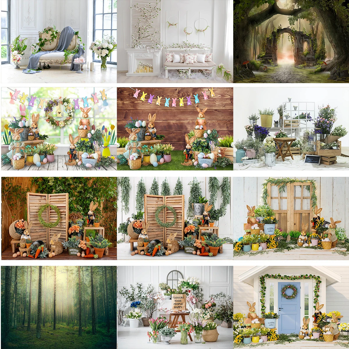 

Пасхальные фоны весенние цветы фон для новорожденных портрет кролик Цветочный декор баннер реквизит для фотосъемки дети Фотостудия