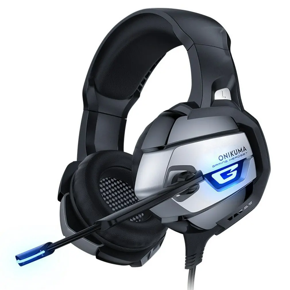 

K5 Headset USB Interface With 3.5mm Plug Powerful Horn Ergonomic Design Intelligent Regulation Telescopic Head Beam