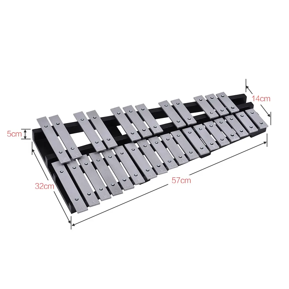 Ammoon Foldable 30 Note Glockenspiel Xylophone Wooden Frame Aluminum Bars Musical Instrument Gift with Carrying Bag | Спорт и