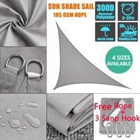 gray 300d awnings for outdoor waterproof oxford fabric shade sail right triangle sun shade 3x3x4 3 4x4x5 7 5x5x7 1 3x4x5