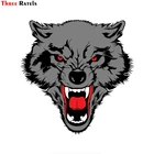 Three Ratels FTC-763 #14x14, 1 см ПВХ крутой Серый Злой Волк окно стены авто мотоцикл Автомобильная Наклейка Стайлинг украшения