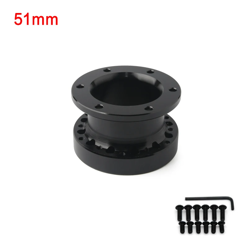 

Универсальная проставка для ступицы рулевого колеса 12/51/76/101 мм, комплект адаптера для ступицы рулевого колеса, черная прокладка