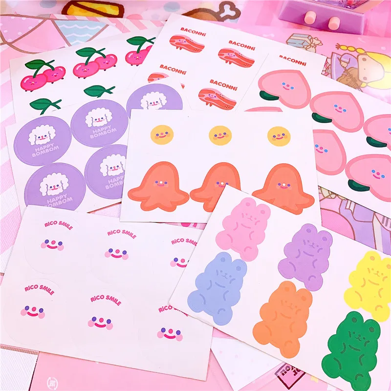 Простые наклейки с изображением облаков милые девушки сердца для скрапбукинга