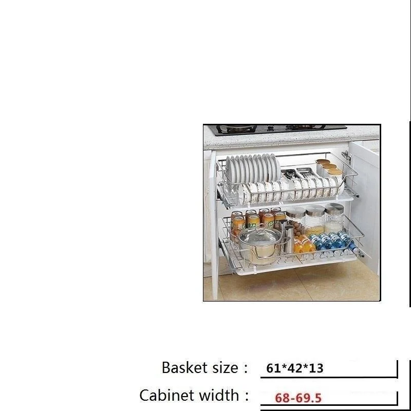 

И стеллаж для хранения кухонной кладовой из нержавеющей стали кухонный шкаф для кухни Органайзер корзина