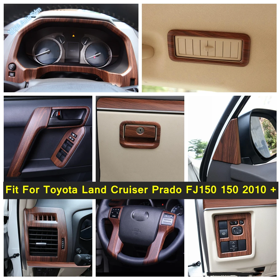 Внутренние детали под древесину для Toyota Land Cruiser Prado FJ150 150 2010-2020 чаша дверной