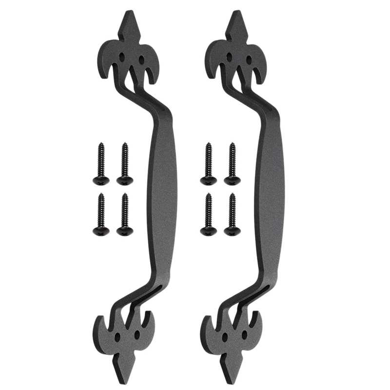 2 Pcs 11 Inch Sliding Barn Door Handle Vintage Heavy Duty Pull Set for Gate Kitchen Furniture Cabinet Closet Drawer Screws Inclu |