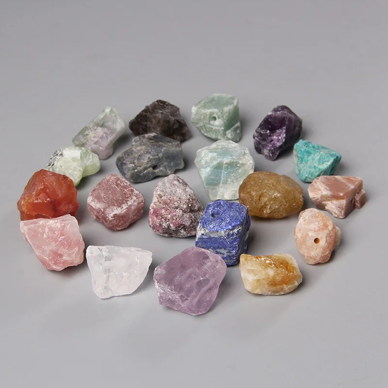 5pcs Natural Prehnites Tourmalin Quartz Gem Stone Pendant Beads Raw Druzy Nuggets 2-3cm For Necklace Bracelet Jewelry Making - купить по