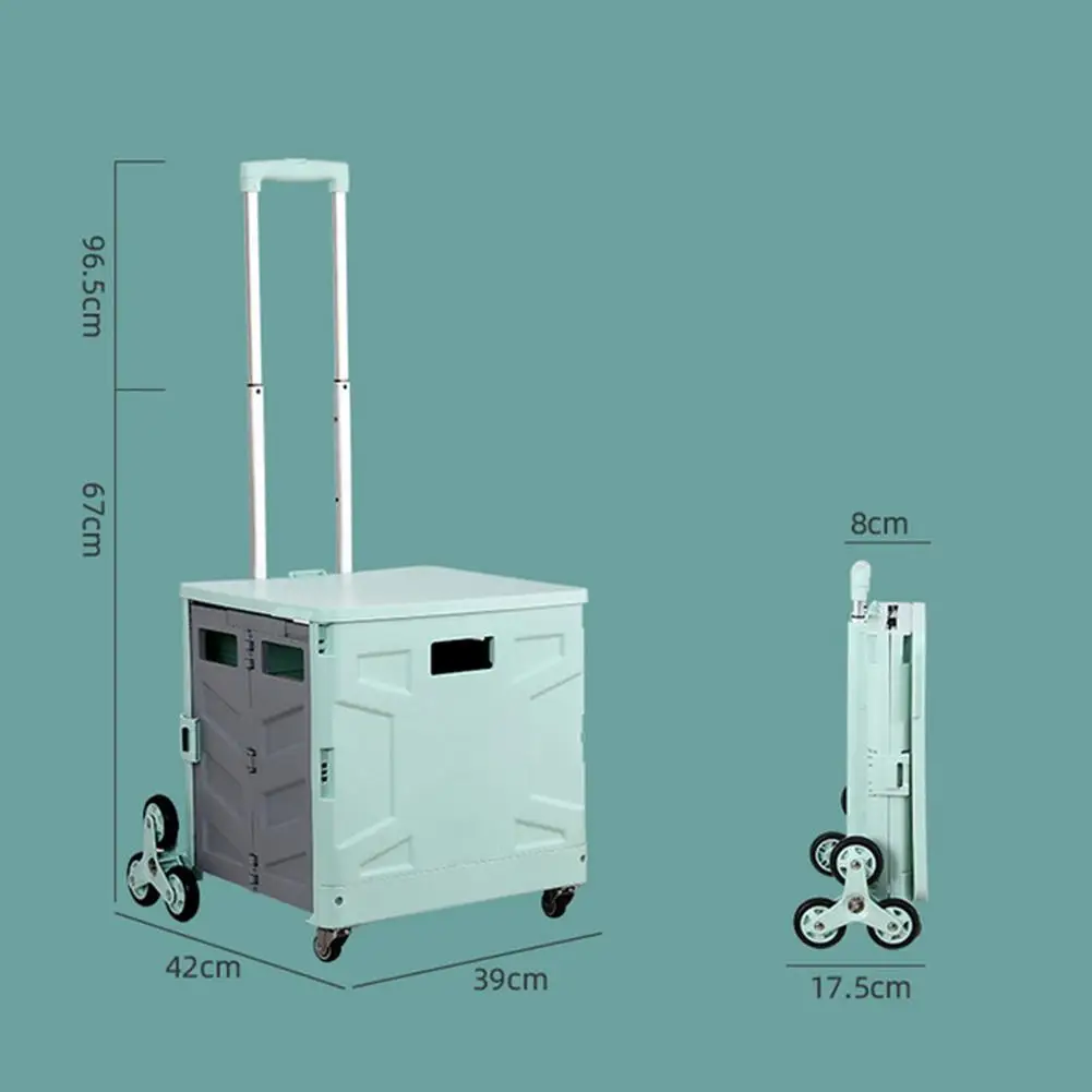 

The New 2 Wheel Folding Trolley, With Wheel Climbing Artifact, Shopping Cart Trolley Groceries, Large Capacity Trolley Cart