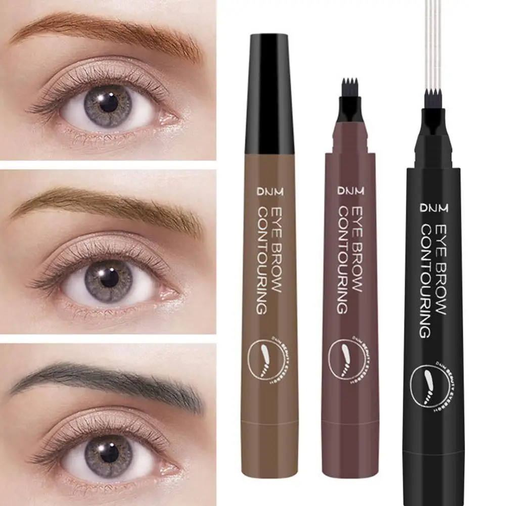 DNM вилка наконечник водонепроницаемый длительный жидкий карандаш для бровей