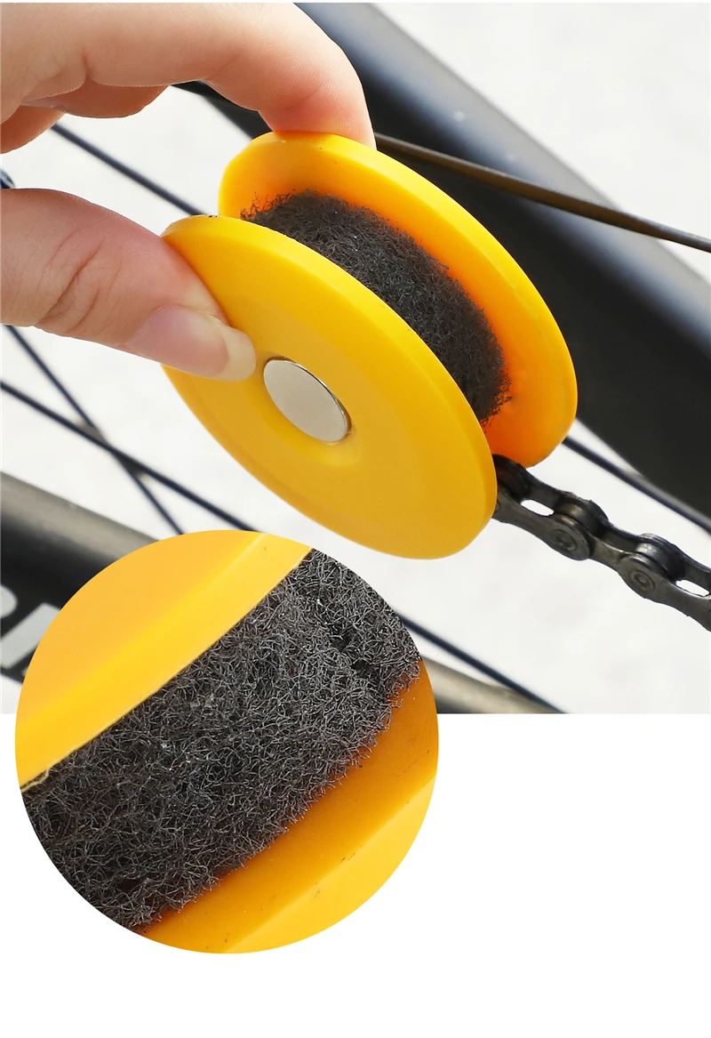 West biking 1 шт. велосипедная цепь прочный магнит очистка Велосипеда Цепь инструмент Аксессуары для велосипеда мойка роликовая шестеренка ПВХ велосипедная цепь инструменты