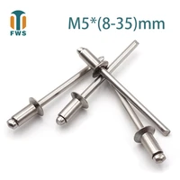 10 pcs m5x8 35mm stainless steel countersunk head break mandrel blind rivet nail pop rivets for furniture car aircraft
