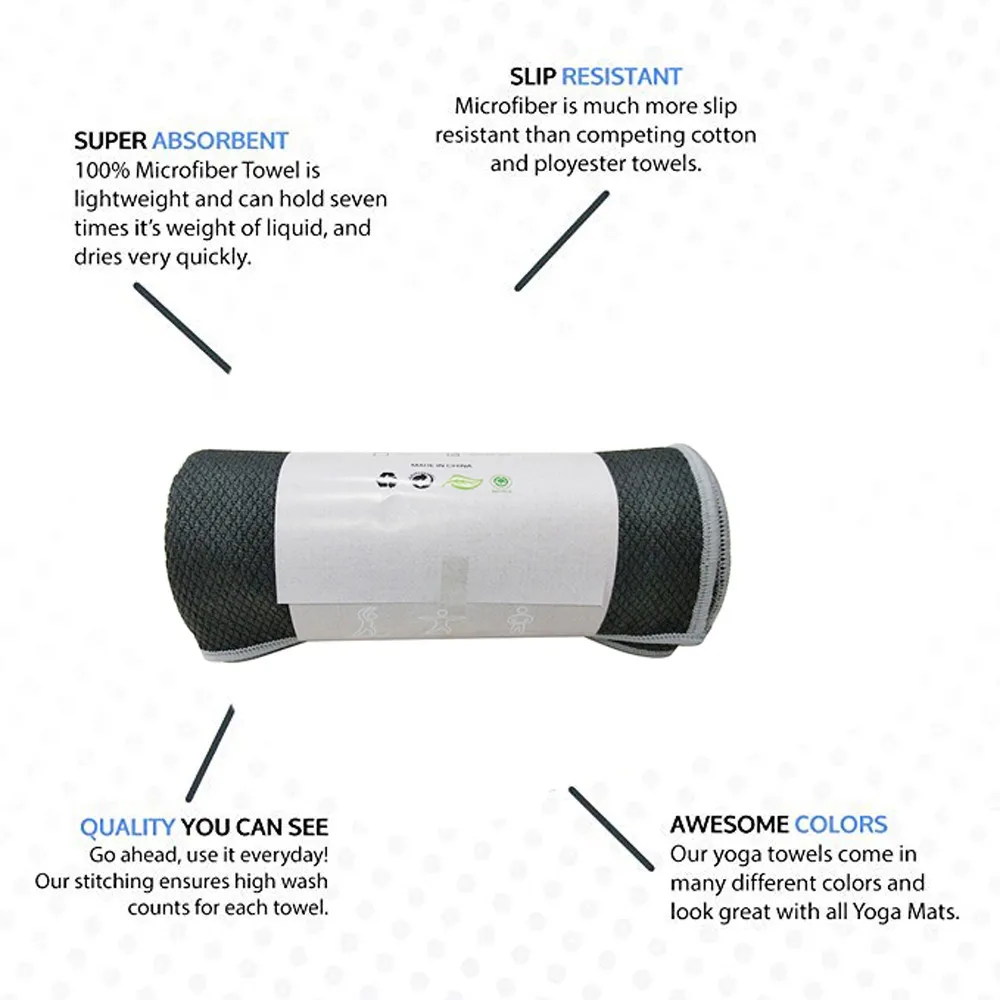 Горячее предложение полотенце для йоги нескользящий супер абсорбент плюш