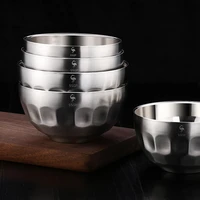 304 stainless steel bowl anti scalding household rice bowl children double adult diamonds bowl porridge restaurant tableware