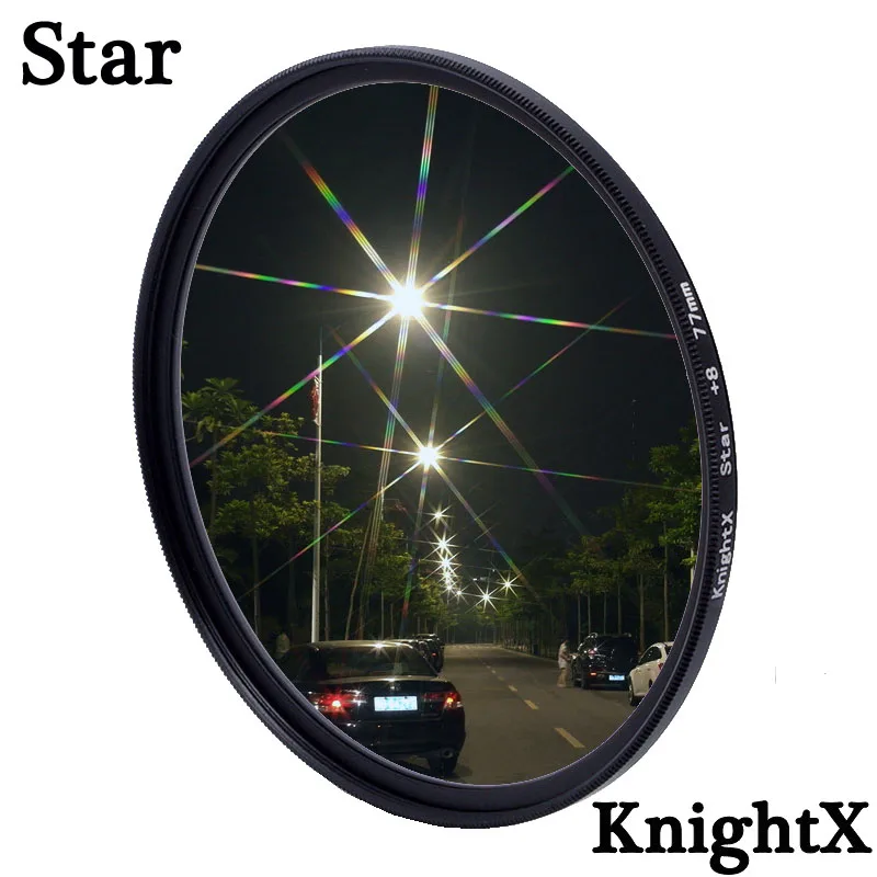 Фильтр для объектива камеры KnightX Star Line 52 мм 55 58 67 77 набор аксессуаров canon eos sony nikon