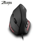 ZELOTES T20 Вертикальная проводная USB мышь 4 шестерни 3200 DPI 6 кнопок оптическая перезаряжаемая эргономичная игровая мышь для ПК компьютера