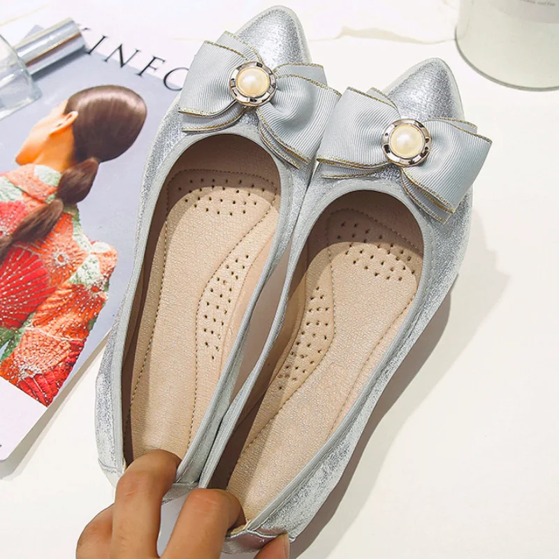 Новинка 2021 весенне осенние туфли на плоской подошве лодочки с круглым носком и