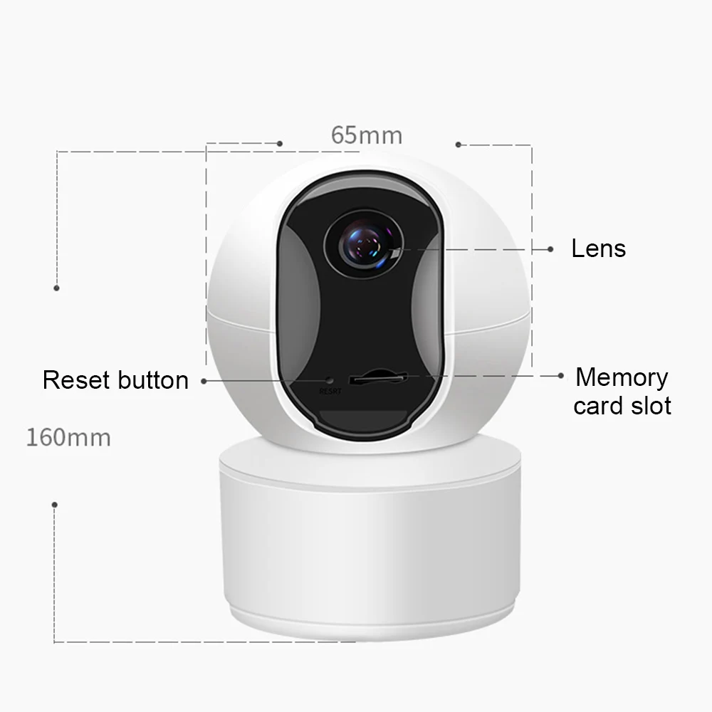 

1080P HD Mini Surveillance Camera Indoor WiFi Pan&Tilt 2-way audio remote access SD card slot home security camera Baby Monitor