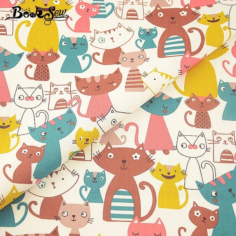 Тканевый измеритель ткани Booksew выполненный в технике пэчворк из хлопка и твила с