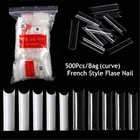 Hакладные ногти Лак для ногтей Капсулы 500 шт.пакет прозрачный Французский Flase ногтей искусственные накладные ногти наклейки для ваших ноготков для профессионалов, инструменты для маникюра,ногти накладные с клеем