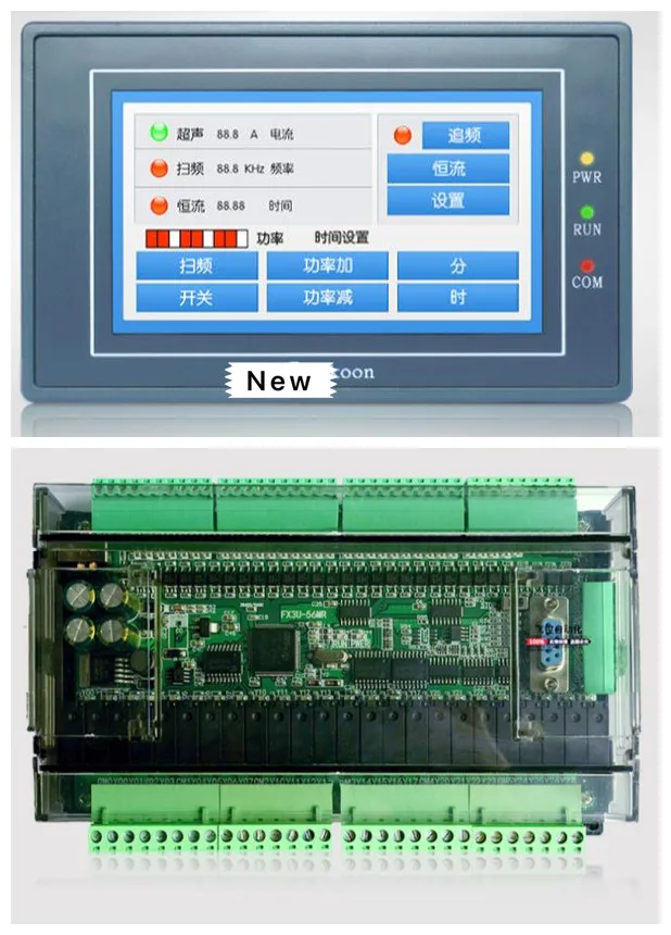 EA-043A HMI Сенсорный экран 4,3 дюймов+ FX3U серии PLC промышленная плата управления с DB9 линии связи