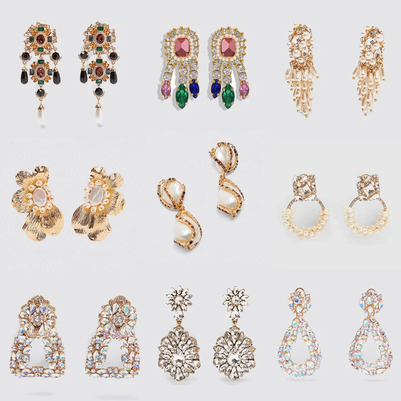 Мода ZA серьги подвески из смолы для женщин 2019 современные элегантные